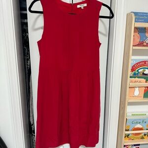Madewell Vibrant Red Sleeveless Dress